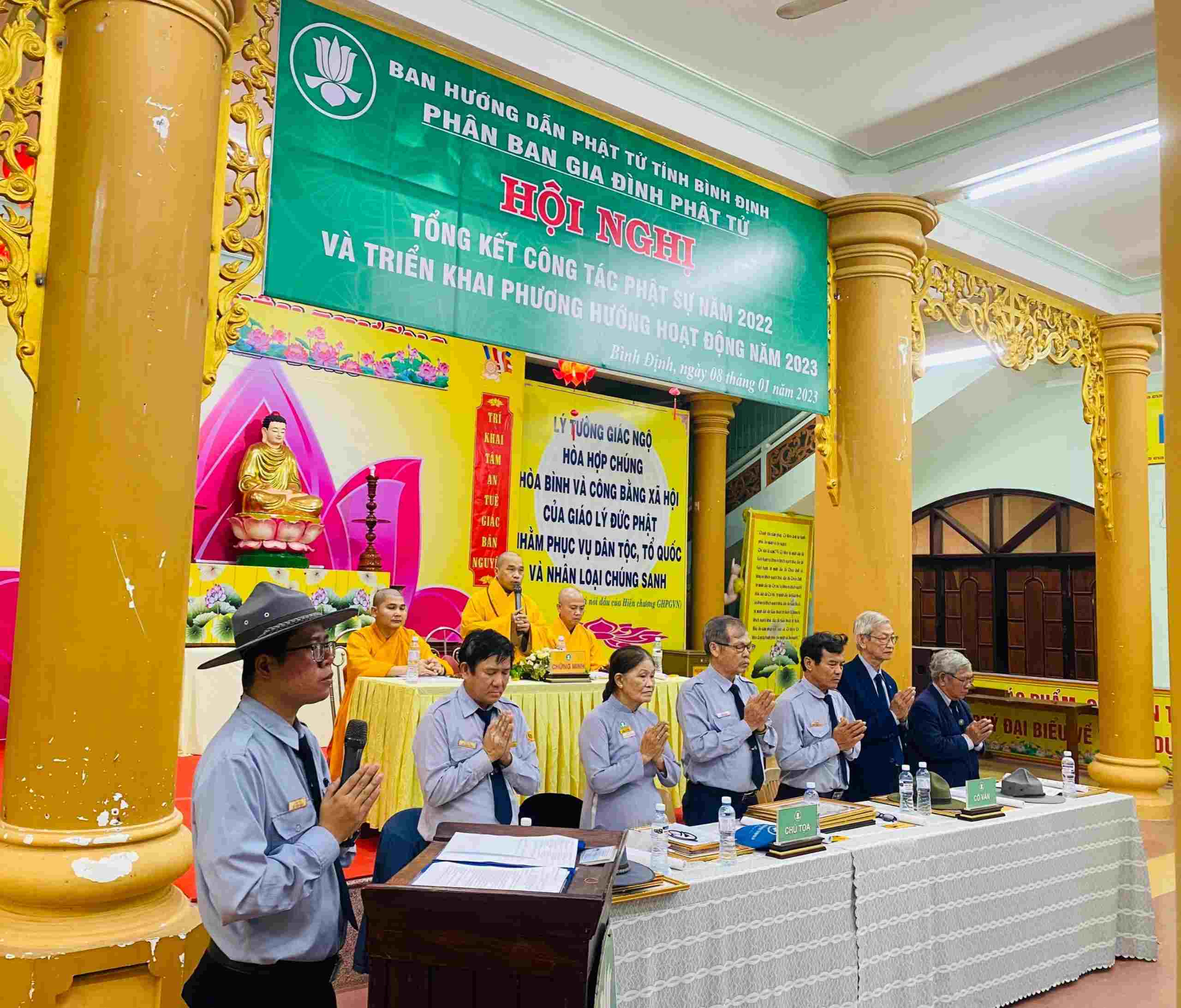 GĐPT tỉnh Bình Định tổ chức Hội nghị tổng kết công tác Phật sự 2022